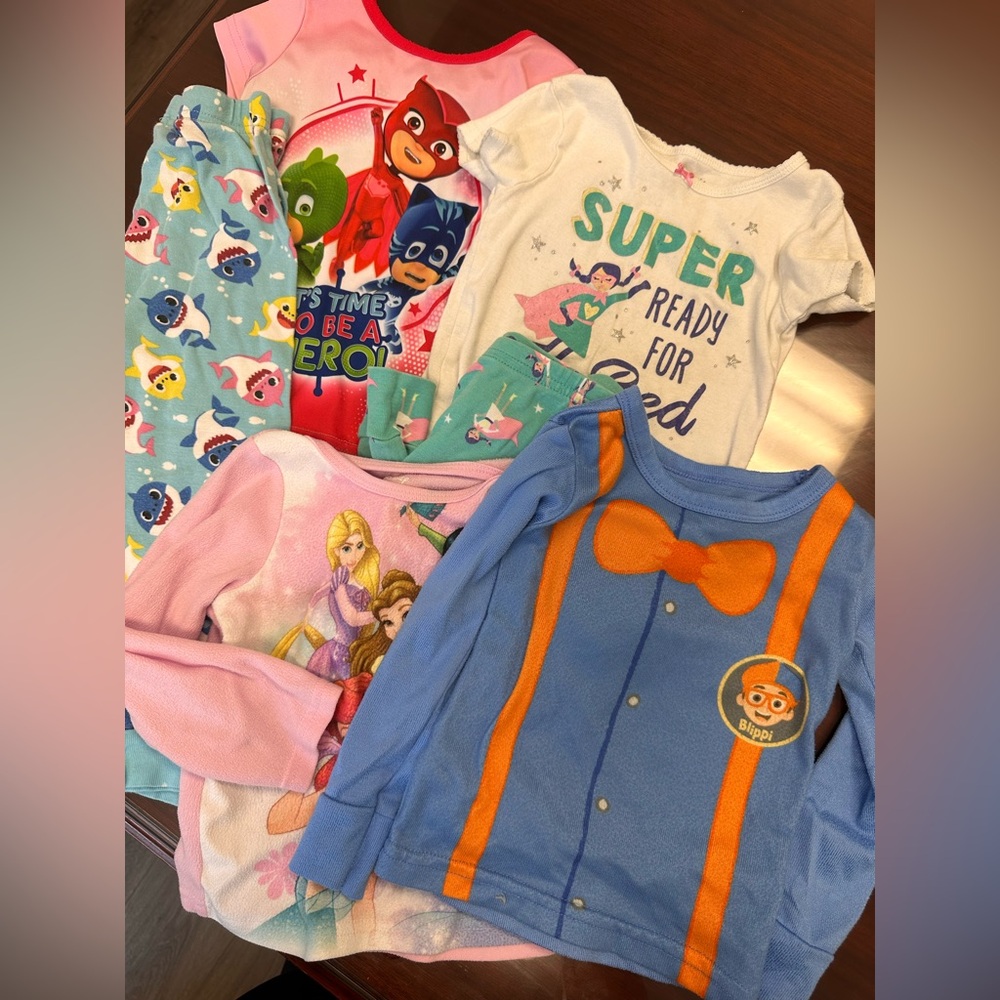🌿10/$10🌿Disney Kids Pajamas Set - Pink, Blue, White
